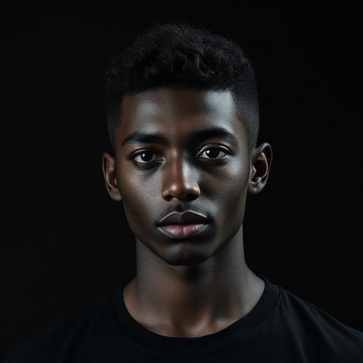 Retrato em preto e branco de Diego