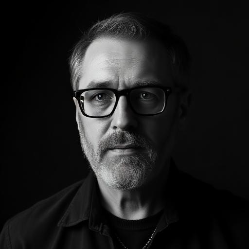Retrato em preto e branco de Paulo